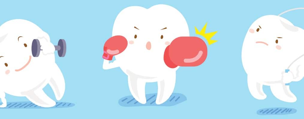 鍛える歯イラスト