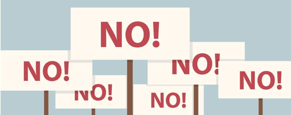 複数のNO!