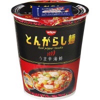 日清 とんがらし麺 うま辛海鮮 カップ64g [5522]