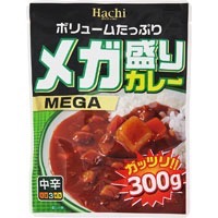 ハチ食品 メガ盛りカレー 中辛 袋300g [2351]